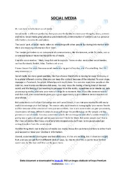 Social Media | Noter Engelsk Speech