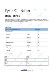 Energi | Noter | Fysik