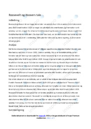 Roosevelt og Hoovers tale | Analyse