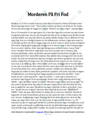 Morderen På Fri Fod | Dansk Kronik