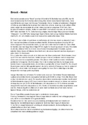 Brexit – Notat | International økonomi