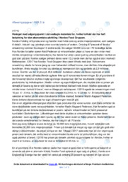 Nordex Food Gruppen | Analyse