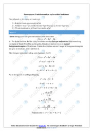 Funktionsanalyse og invertible funktioner | Matematik