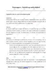 Statistik og sandsynlighed | Emneopgave