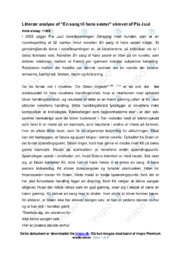 En sang til hans søster | Litterær analyse