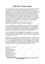 Billy Elliot | Analytical essay