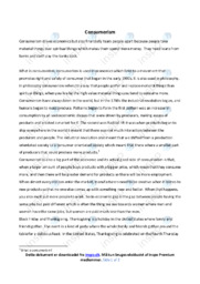 Consumerism | Engelsk Essay