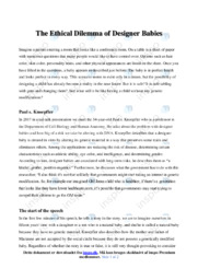 Designer Babies | Engelsk Essay