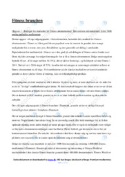 Fitness branchen | Analyse