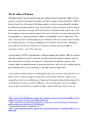 The Problem of Fashion | Engelsk
