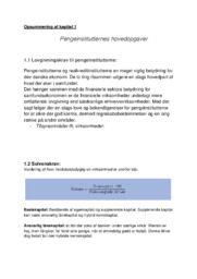 Pengeinstitutternes hovedopgaver | Analyse
