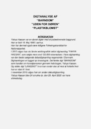 Barndom, Uden For Døren, Plastikblomst | Analyse