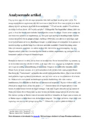 Nordkraft | Analyserende artikkel