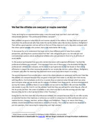 Athletes are overpaid | Essay