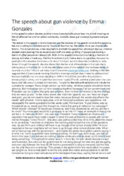 The speech about gun violence by Emma Gonzales | Noter