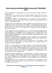 Kirkebryllup | Novelle analyse