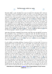 Satire | Reflekterende artikel