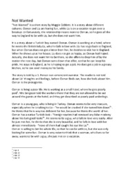 Not Wanted | Essay