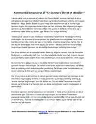 Er Danmark blevet et diktatur | Analyse