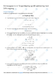 Tangentligning | Emneopgave Matematik