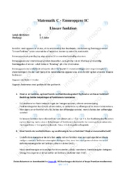 Lineær funktion | Matematik