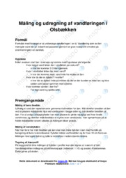 Måling & udregning af vandføringen i Olsbækken | Naturgeografi