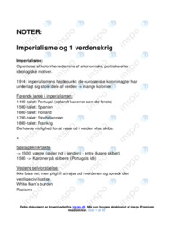 1 verdenskrig | Analyse | Noter
