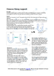Osmose forsøg | Rapport