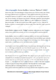 Fjellerad | Novelle analyse