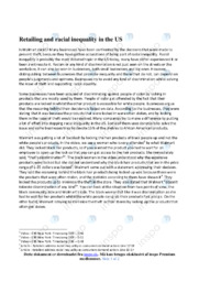 Retailing and racial inequality in the US | Essay