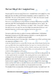 The green mile | Analytical essay