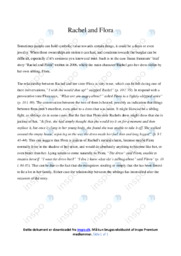 Rachel and Flora | Analytical essay