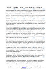 Beauty standard | Essay