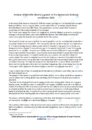 Michelle Obamas at the Democratic National | Analyse af tale