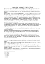 Hillbilly Elegy | Analytical essay