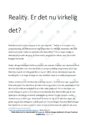 Reality Er det nu virkelig det | Essay