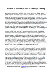 Sabbat | Analyse | Holger Karberg