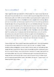 Skal vi undvære kød | Opgave