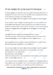 Vil du betale for prins Joachim | Analyse | Anne S. Hermansen
