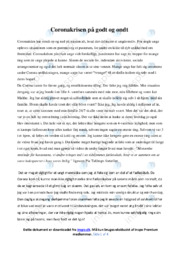 Coronakrisen på godt og ond | Essay