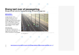 Dreng kørt over af passagertog | Analyse