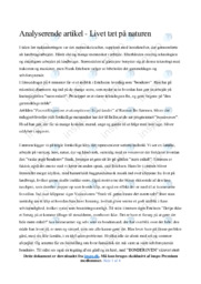 Livet tæt på naturen | Artikel