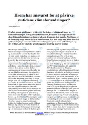 Nutidens klimaforandringer | Analyse