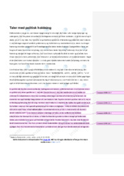 Taler med politisk holdning | Opgave