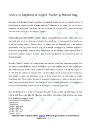 Skuffet | Analyse | Herman Bang