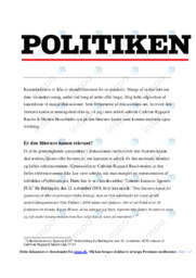 Litterær kanon er ligesom FCK | Analyse | Cathrine R. R.