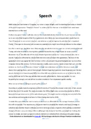 America´s Future | Speech | Engelsk