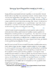 I sproget er vi alle ulige | Analyse