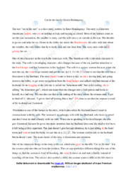 Cat in the rain by Ernest Hemingway | Essay