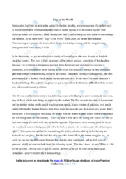 Edge of the World | Essay